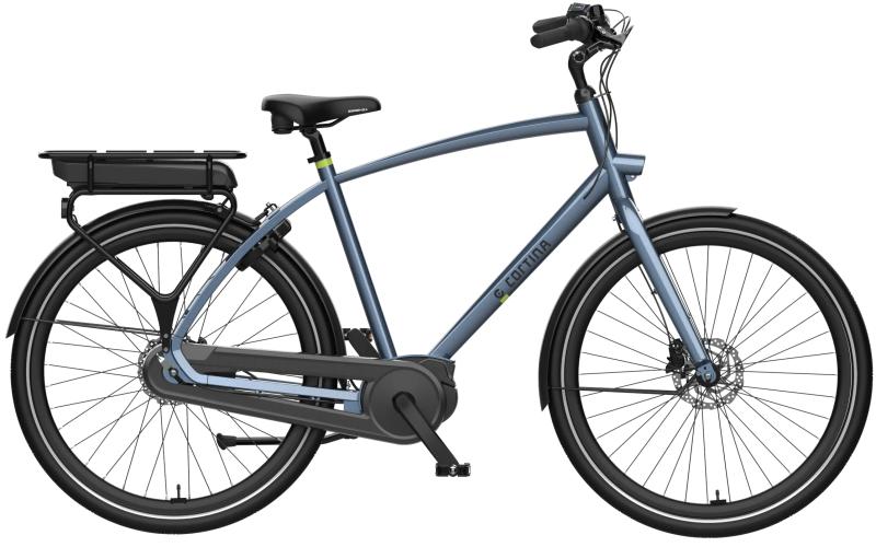 <p>Een e-bike heeft het soms zwaar te voorduren. Buiten in de regen staan, vallende fietsen in het fietsenhok, stoepje op, stoepje af. Je zoekt een e-bike die geschikt is voor alle stedelijke uitdagingen? Dan is de Cortina E-Tide de juiste keuze. Het stevige aluminium frame en de robuuste onderdelen kunnen tegen een stootje.&nbsp;</p>

<ul>
	<li>7 versnellingen</li>
	<li>Actieradius 25 - 145 km</li>
	<li>Bosch middenmotor</li>
	<li>SportDrive voorwielmotor</li>
	<li>Ketting</li>
</ul>
